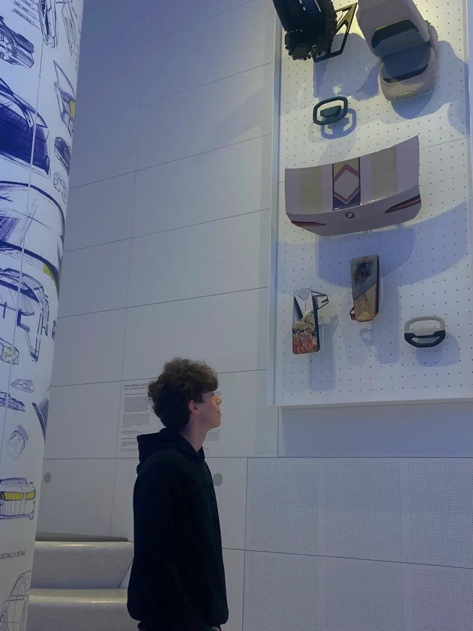 Dmytro Popovych exploring a design exhibition